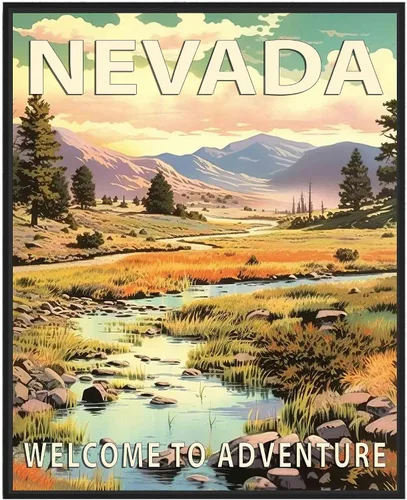Miniatura 41 de Póster artístico de Alaska, decoración artística de paisaje retro de Estados Unidos, pintura de montaña y paisaje de aventura para dormitorio, sala