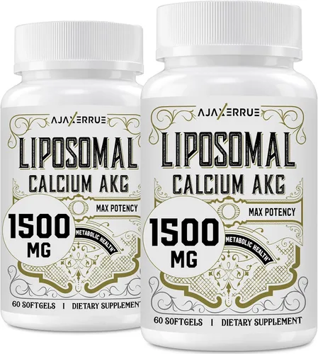 Suplemento AKG de calcio liposomal de 1500 mg (ácido alfa-cetoglutárico), más eficaz que AAKG, Ca AKG para la longevidad, defensa de la edad,