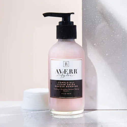 Miniatura 3 de Averr Aglow Removedor de maquillaje Gelée completamente transparente, cuidado facial, mejora el colágeno, calma la piel, limpiador facial natural a