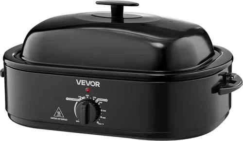 Miniatura 9 de VEVOR Horno tostador, asador de pavo de cocción rápida de 18 cuartos de galón, horno de pavo de temperatura ajustable de 150-450 ℉ con tapa