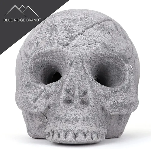 Miniatura 3 de Troncos de fuego de calavera de cerámica – Calaveras para hogueras – Troncos de calavera de cerámica – Cabeza de esqueleto/decoración de calavera