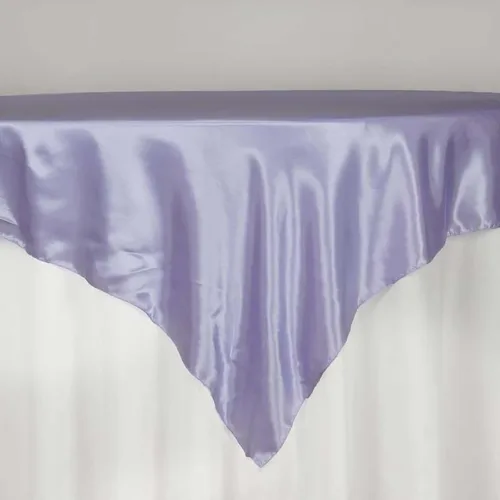 Miniatura 17 de Efavormart Paquete de 5 Sobremanteles Cuadrados de Satén de 60" para Decoraciones de Mesa de Bodas, Catering y Fiestas, Cubierta de Mantel Negro