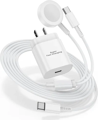 Miniatura 8 de Cargador 2 en 1 para Samsung Galaxy Watch y teléfono, carga rápida USB-C de 25 W, compatible con Galaxy Watch 8/7/Ultra/6/5/4/3/Active2/1 y Negro