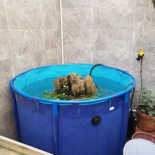 Miniatura 5 de WANLIAN Piscina Sobre el Suelo de Lona Estanque de Peces Circular Piscina de Engrosamiento Grande Plegable Exterior Lona para Cultivo de Koi Riego