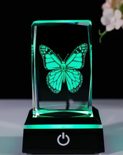 Miniatura 6 de Foto de cristal 3D, regalo personalizado para ella, él, mamá, papá, padre, regalo para parejas: foto personalizada en cristal, única para 2-3