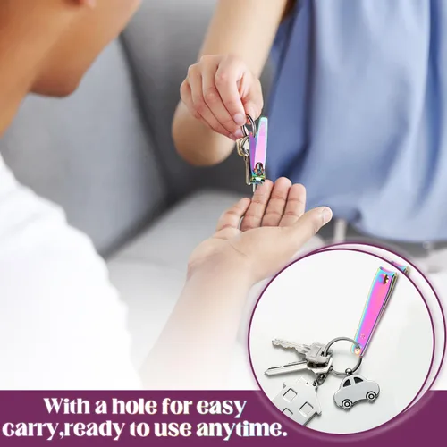 Miniatura 6 de Rocutus Tijeras de uñas portátiles para adultos, pedicura, cortaúñas para el hogar, tijeras pequeñas para manicura de pies, herramientas de manicura
