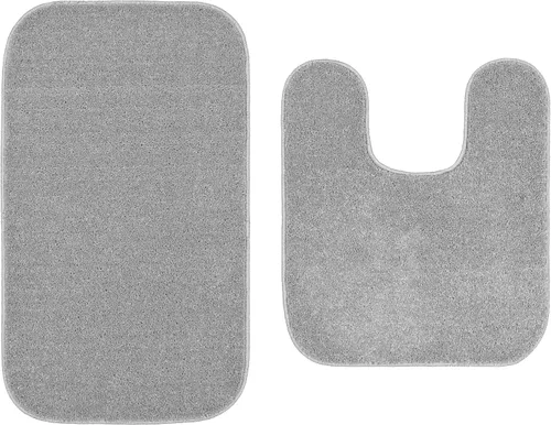 Miniatura 23 de Garland Rug Gramercy - Alfombra de baño rectangular lavable de polipropileno de felpa de 20 x 34 pulgadas, color azul lavabo, suave, absorbente
