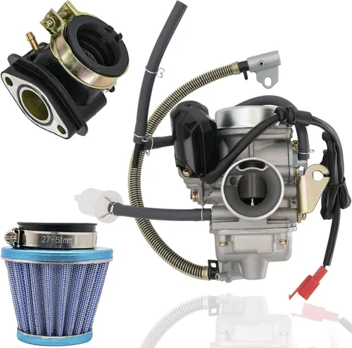 Miniatura 4 de PD24J GY6 Carburador de 150cc Compatible para Ciclomotor ATV Go Kart Scooter 125cc 150cc 4-Tiempos Motor 150cc Kazuma Taotao Roketa SunL Baja Eagle