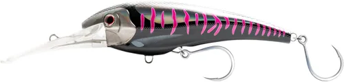 Miniatura 41 de Nomad Design DTX Minnow con sistema patentado Autotune - Acción de natación de pez cebo envejecido, BKK Diablo Caballa Rosa Caliente