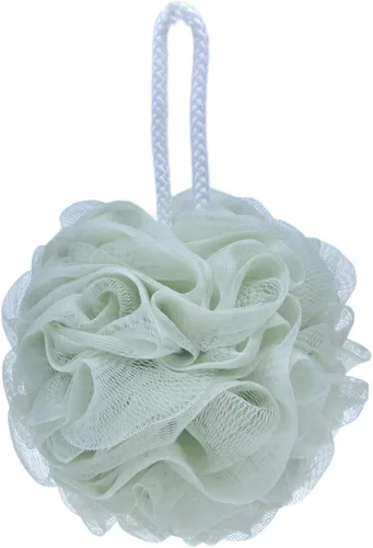 Miniatura 9 de Mesh Pouf Bath Sponge Exfoliating Shower Ball Pom Cleaning Accessory Blanco