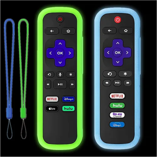 Miniatura 13 de Funda protectora de silicona para control remoto de Roku Funda universal para control remoto Roku de TCL Hisense con rastreador, luz