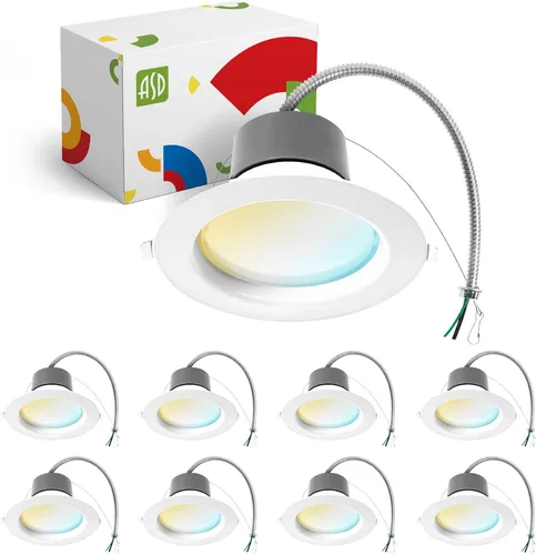 Miniatura 12 de ASD Downlight LED comercial sin lata de 4 pulgadas, iluminación ajustable de potencia de 7/10/13W, lámpara de techo empotrable redonda regulable, 5