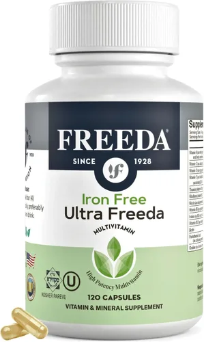 Miniatura 8 de FREEDA Multivitamínico de máxima fuerza – Suplemento diario de alta potencia para adultos activos (hombres y mujeres) – Sin hierro – Compatible