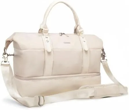 Miniatura 9 de Kinmac Bolsa de viaje de viaje, bolsa de mano para deportes de fin de semana para el gimnasio (beige)