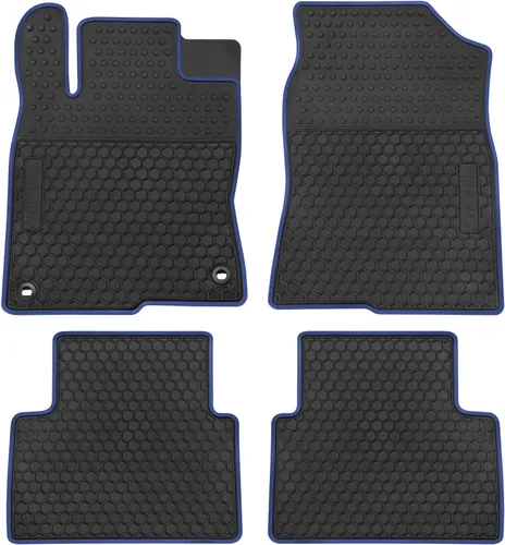 Miniatura 11 de Alfombrilla de Goma para Piso de Automóvil para Honda Civic Sedan 10th 2016 2017 2018 2019 2020 2021 Ajuste Personalizado Completo Revestimientos