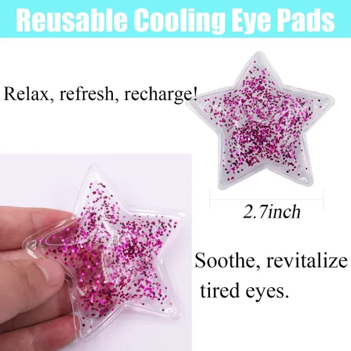 Miniatura 4 de Almohadilla de gel reutilizable para los ojos, almohadillas refrescantes para los ojos, paquete de hielo pequeño reutilizable debajo de los ojos