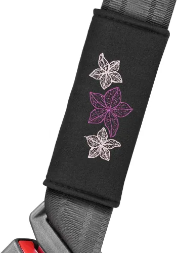 Miniatura 5 de BDK Juego completo de fundas de asiento de automóvil con diseño de flores hawaianas con funda para volante y almohadillas para cinturón