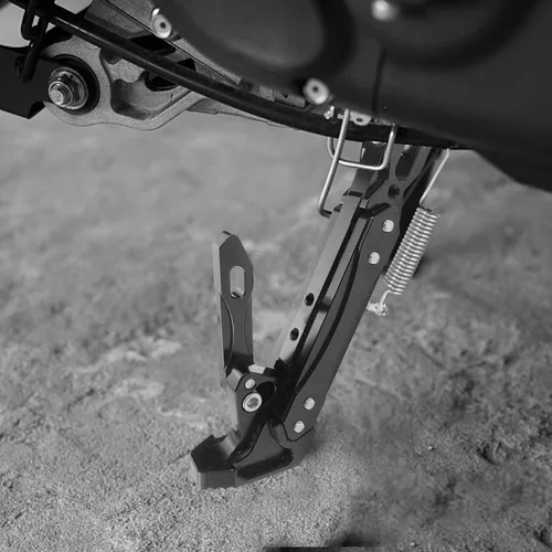 Miniatura 2 de Caballete universal para motocicleta con soporte lateral ajustable para pie, caballete de estacionamiento para motocicleta eléctrica, soporte