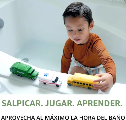 Miniatura 3 de SplashEZ Juguetes de Baño para Coche Sin Moho para Niños Juguetes de Baño para Niños Pequeños Sin Agujero para Agua Conjunto de Vehículos