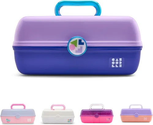 Miniatura 31 de Caboodles On-The-Go Girl - Caja de maquillaje para chicas, dos tonos violeta sobre brillo plateado, caja organizadora de maquillaje de plástico