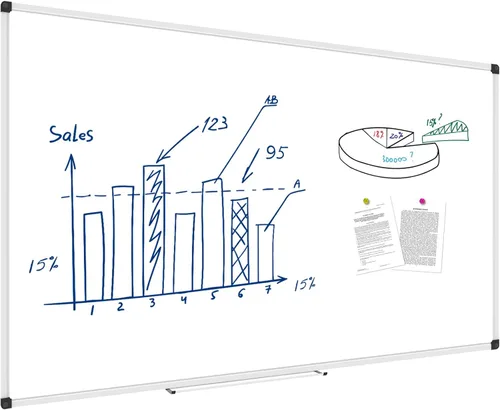 Miniatura 8 de XBoard Pizarra blanca magnética de 96 x 48 pulgadas, pizarra blanca gigante plegable de borrado en seco para pared con bandeja de marcadores de 8 x