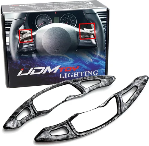 iJDMTOY Extensiones de palanca de cambios de paleta de paletas de fibra de caron forjada más grandes compatibles con Subaru BRZ Impreza WRX Legacy