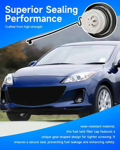 Miniatura 8 de Tapa de llenado del depósito de combustible para Mazda 3 2004-2009, Mazda 5 2006-2010, repuesto de la tapa de gasolina BNYF-42-250 FE02-42-250B