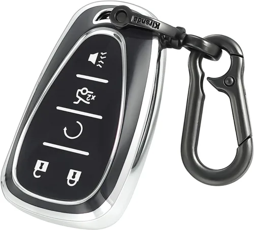 Miniatura 7 de Kirsnda Funda para llavero Chevrolet con llavero, carcasa de TPU suave, 5 botones para chevy Malibu Camaro Blazer Cruze Sonic Volt Equinox Spark