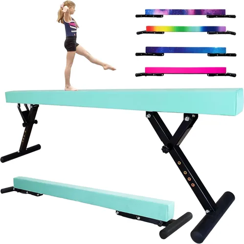 Miniatura 24 de FC Funcheer - Viga de equilibrio ajustable para niños - Viga de gimnasia de 8 pies - Viga de piso alto y bajo para todos los niveles de gimnasia