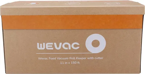 Miniatura 4 de Wevac Rollo de sellado al vacío de alimentos de 11" x 150' con cortador, bolsas selladoras al vacío ideales para Food Saver, sin BPA, grado