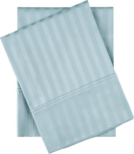 Miniatura 7 de Algodón egipcio de 300 hilos franjas Funda de almohada Set, Hunter Green, King
