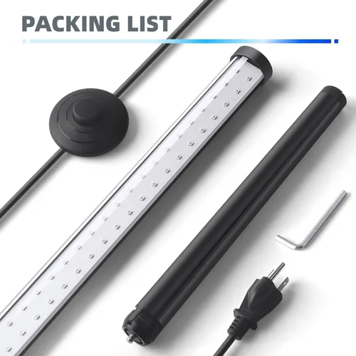 Miniatura 6 de Barrina Barra de Luz Negra LED, Perfecta para Fiestas, Halloween, Accesorio de Luz Negra UV Vertical de Pie T10, 42W, 385-400nm, Altura de 4 Pies