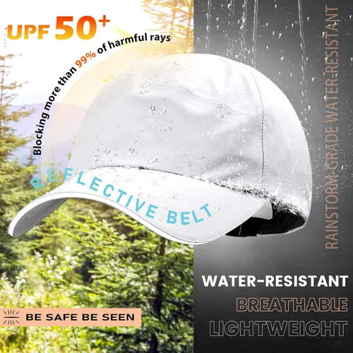 Miniatura 42 de Gorra de béisbol impermeable para hombre, sombrero de lluvia plegable para correr al aire libre, sombrero de pesca solar