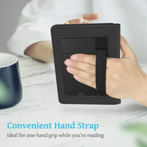 Miniatura 6 de Fintie Funda con soporte para Kindle de 6 pulgadas (11ª generación-2024/2022) - Funda de piel sintética con ranura para tarjeta de encendido y Negro