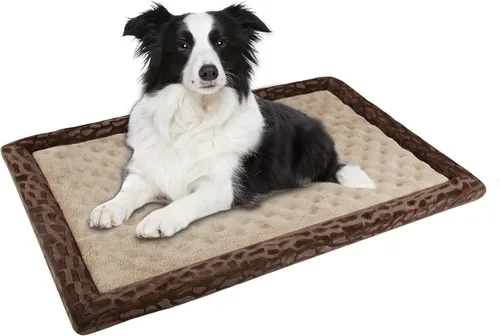 Miniatura 13 de Almohadilla grande para jaula de perros de 36 pulgadas, gris, cama de espuma viscoelástica para perrera de perros, franela suave, lavable
