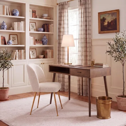 Miniatura 2 de Safavieh Home Collection - Escritorio Remy marrón con 1 cajón, para oficina, sala de estar, dormitorio, estudio, vestíbulo
