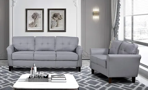 Miniatura 13 de Container Furniture Direct Kouchouk - Muebles de sala de estar de terciopelo cómodos de tres plazas, sofá moderno de mediados de siglo, sofá biplaza