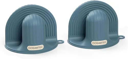 Juego de guantes de horno de silicona resistentes al calor, mini guantes para horno y agarraderas para ollas para la cocina, agarre antideslizante