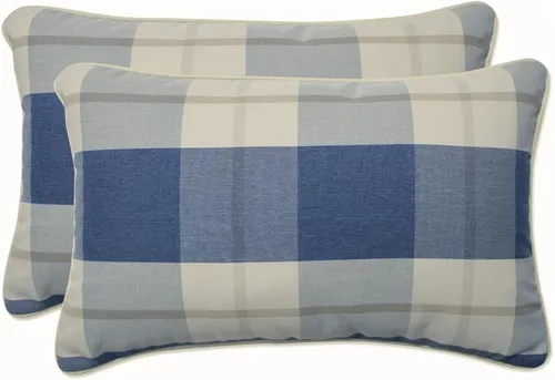 Miniatura 7 de Pillow Perfect Almohadas lumbares mate Anderson para exteriores/interiores, 11.5 x 18.5 pulgadas, color negro, paquete de 2
