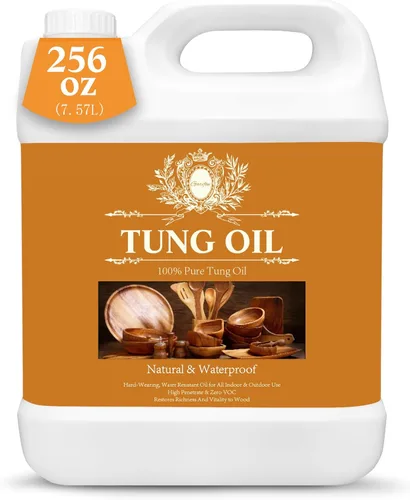 Miniatura 14 de Aceite de Tung de 32 OZ para Madera Apto para Alimentos, 100% Puro Aceite de Tung para Madera al Aire Libre, Sellador de Madera de Grado