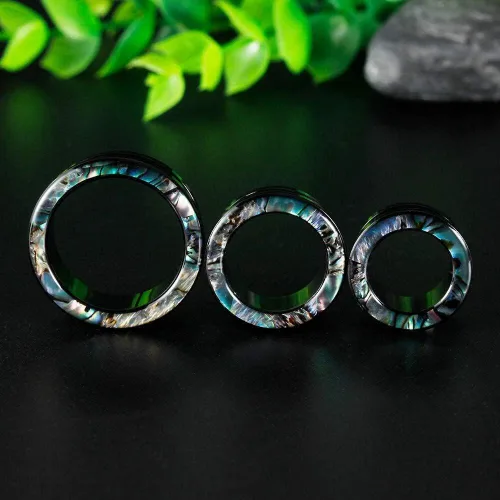 Miniatura 3 de KUBOOZ - Piercing para orejas diseño de concha marina y flores de acero inoxidable