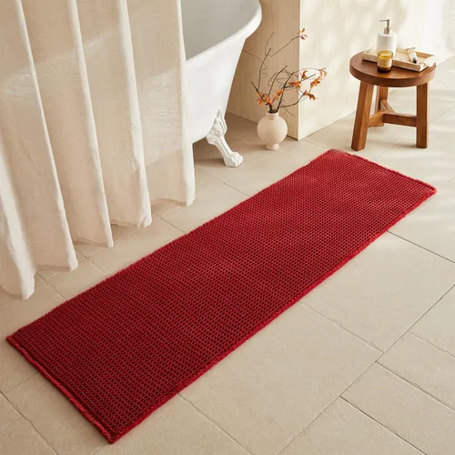 Miniatura 163 de TYUU Tapete de baño estilo gofre, tapete de baño bohemio, antideslizante, lavable, súper absorbente, de secado rápido, bonito tapete de baño