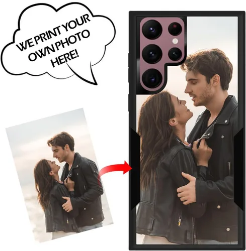 Miniatura 2 de Funda protectora personalizada con foto para Samsung Galaxy S22 Ultra 5G, con imagen, texto, logotipo, [probada en caídas de grado militar], Estilo 1