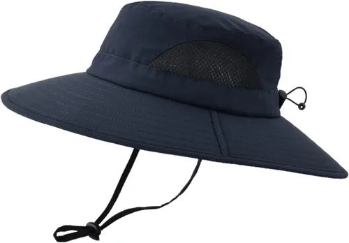 Miniatura 7 de Surblue Sombrero de sol para mujeres/hombres, sombrero de pesca con protección UV UPF 50+ sombrero de pescador de ala ancha Caqui