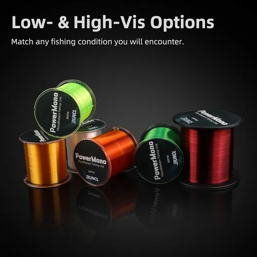 Miniatura 7 de Runcl PowerMono - Línea de pesca monofilamento de 300/500/1000 yardas, máxima resistencia, amortiguación de sacudidas, suspensión en agua, nudos