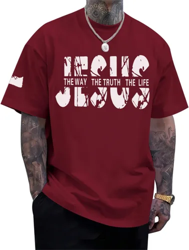 Miniatura 11 de Camisas de fe cristiana de Jesús para hombres, con versículo bíblico religioso, cruz religiosa, camiseta inspiradora, camisetas gráficas de gran