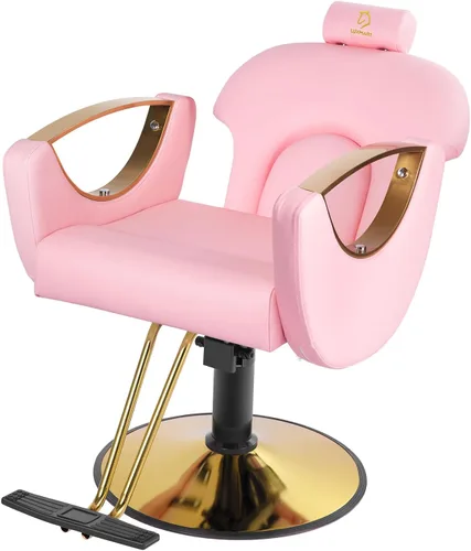 Miniatura 10 de Silla de peluquero reclinable silla de peluquería hidráulica sillas de peluquería giratoria de 360 grados silla de peinado silla de corte de salón