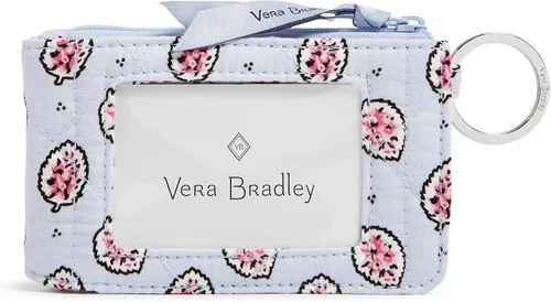 Miniatura 4 de Vera Bradley Cartera de algodón de lujo con cremallera para mujer con protección RFID