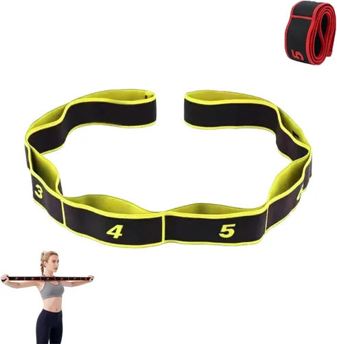Miniatura 11 de Fitness Resistance Band for Stretching and Yoga, 8-Section Elastic Training Bands with Handles, Numbered Resistance Bands, Fashionable Puller