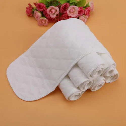 Miniatura 7 de Paquete de 10 forros de pañales de tela de algodón suave, insertos de pañales transpirables de 6 capas, se adapta a la mayoría de los pantalones